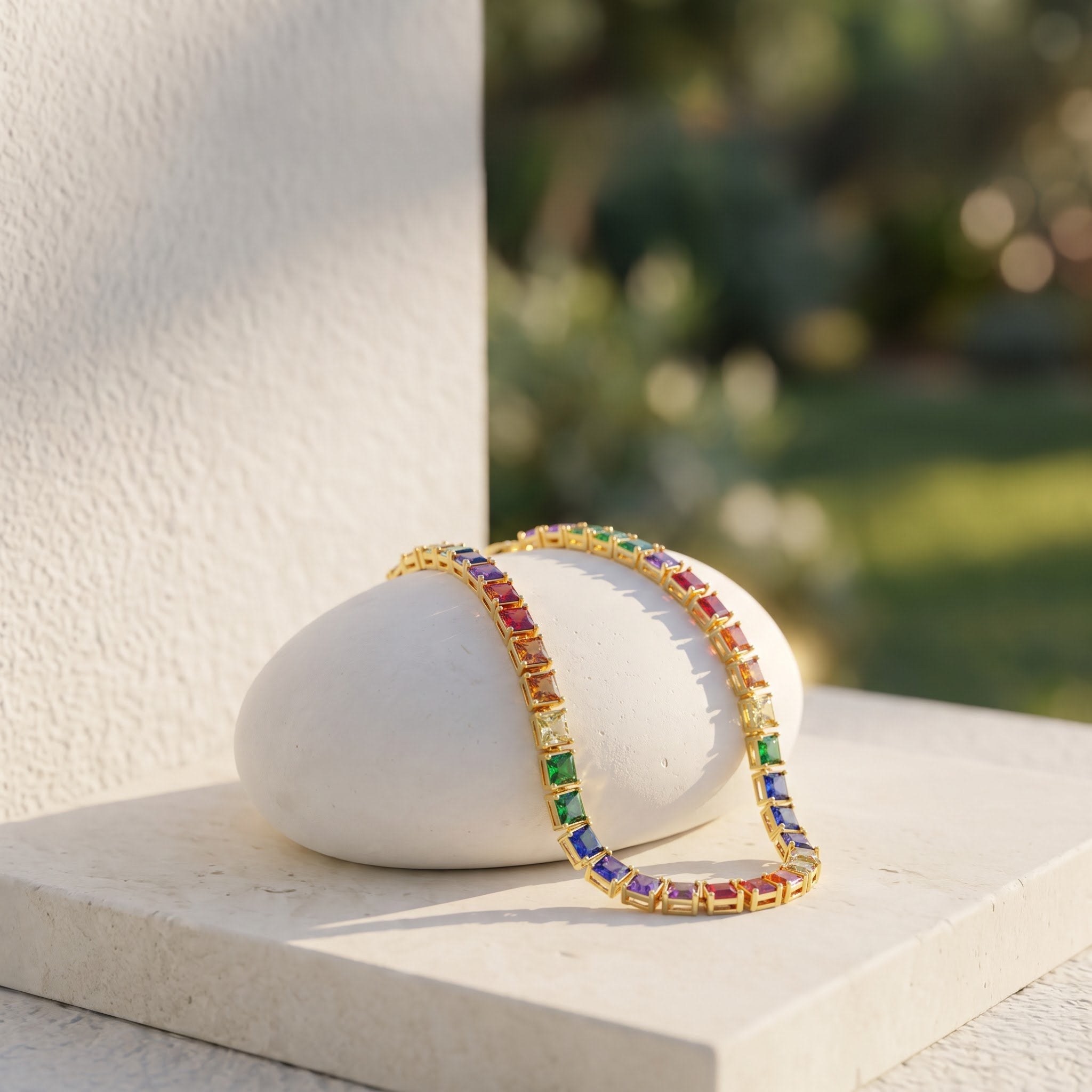 Rainbow Tennis Bracelet