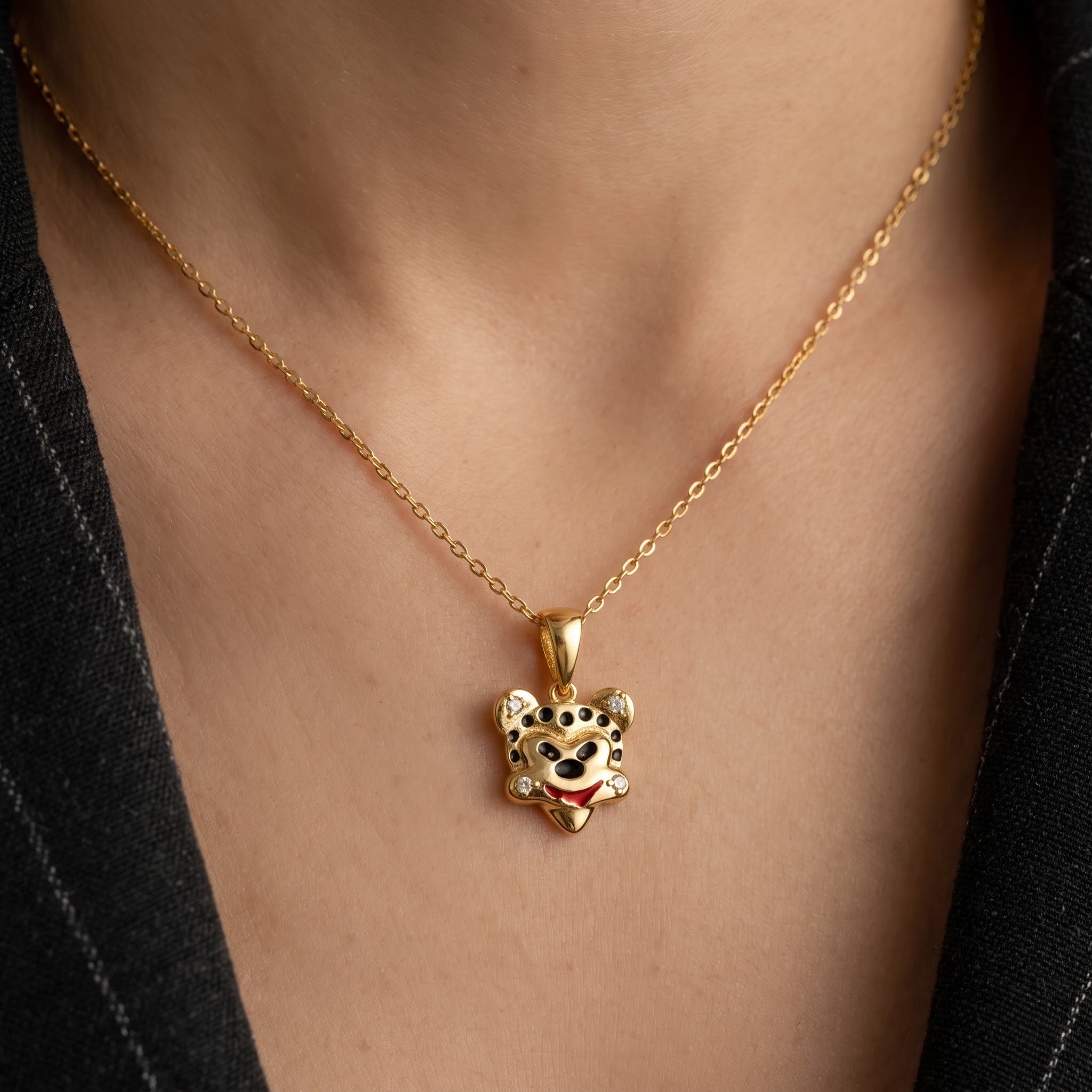 Mickey Mouse Pendant with Chain
