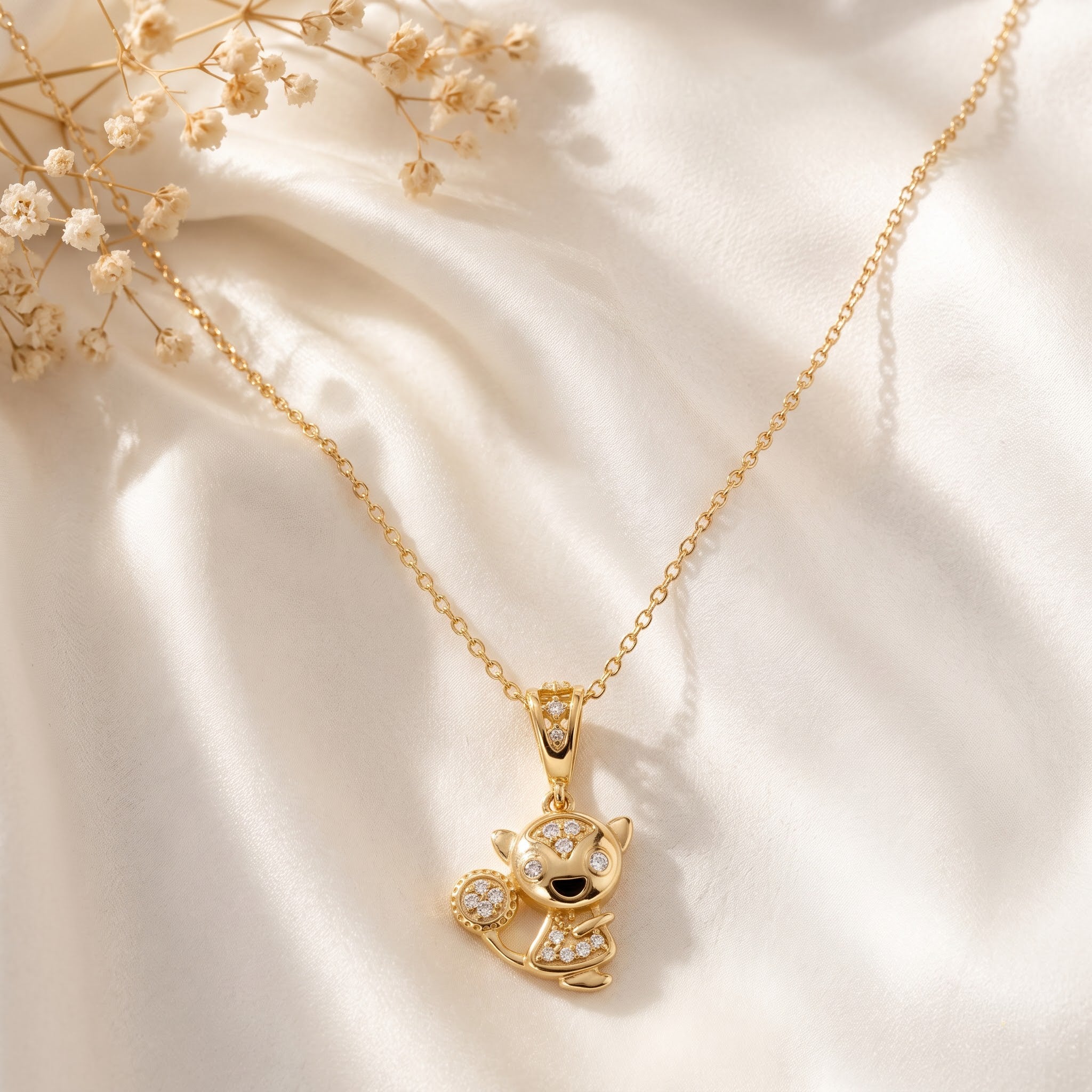 Monkey Pendant with Chain