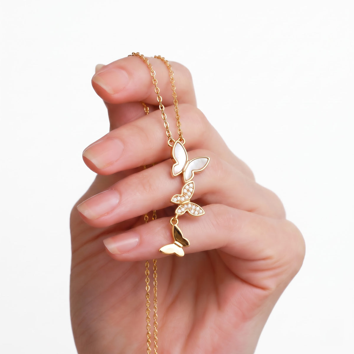 Butterfly Cascade Necklace