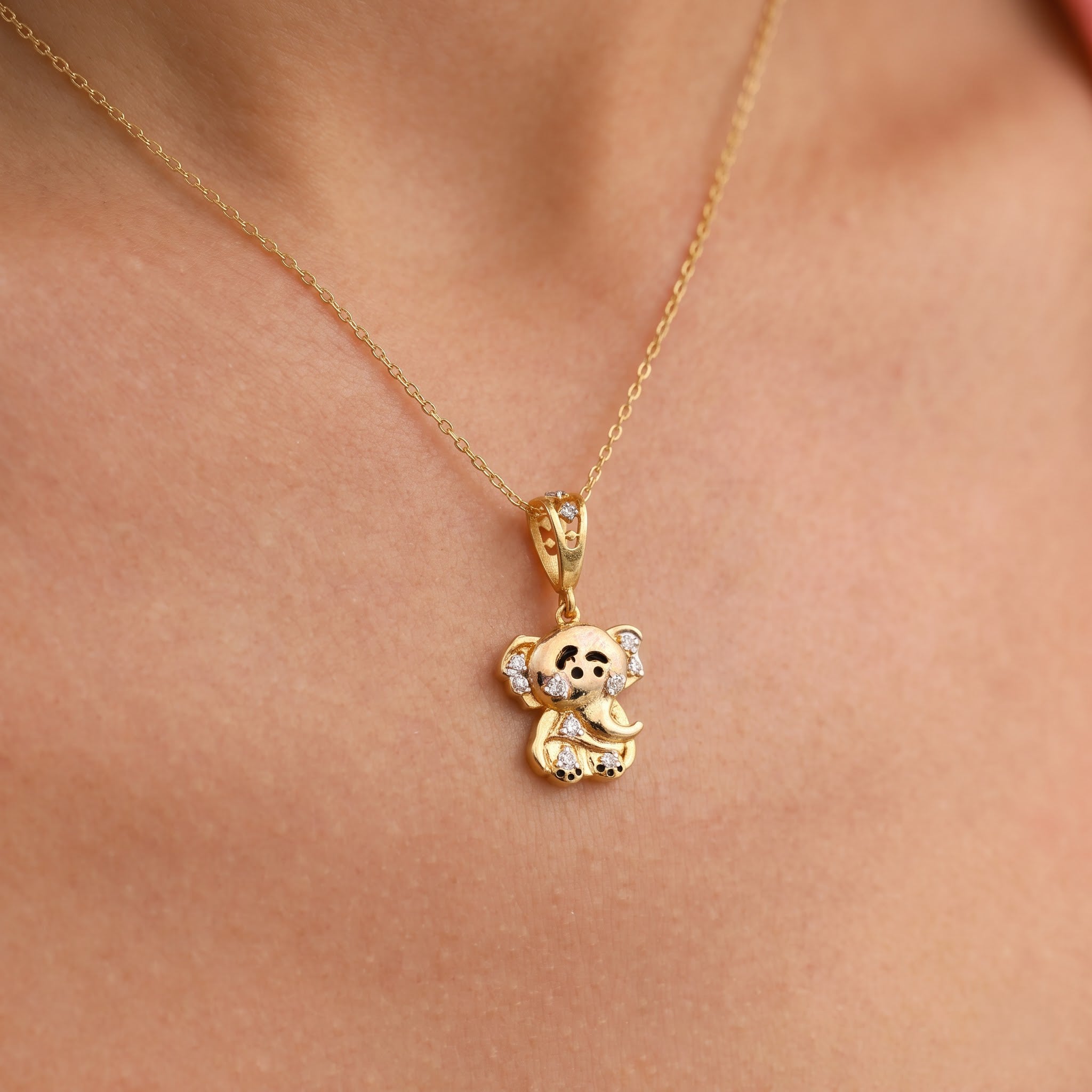 Elephant Pendant with Chain