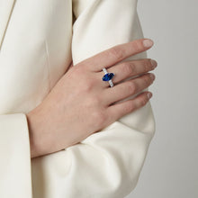 Marquise Sapphire Bypass Ring