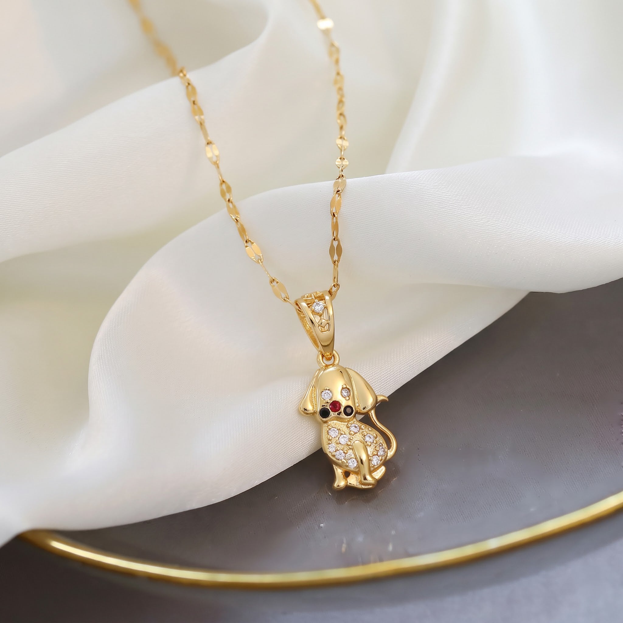 Puppy Dog Pendant with Chain