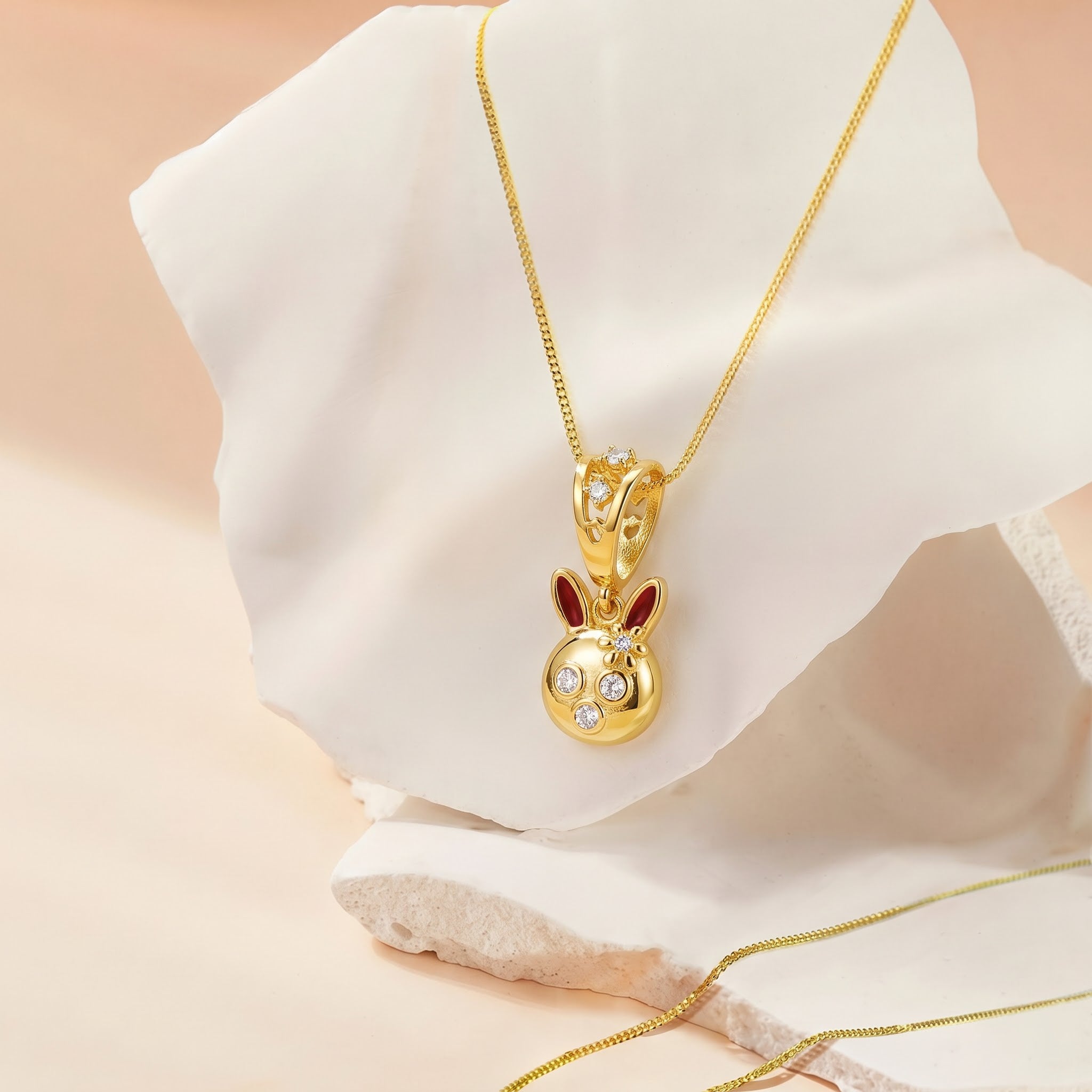 Bunny Face Pendant with Chain