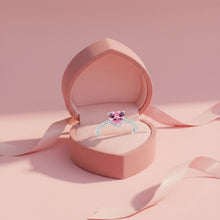 Heart Pink Pave Ring