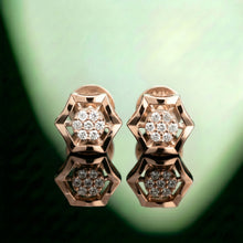 Hexagon Cluster Stud Earrings