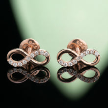 Silver Infinity Stud Earrings