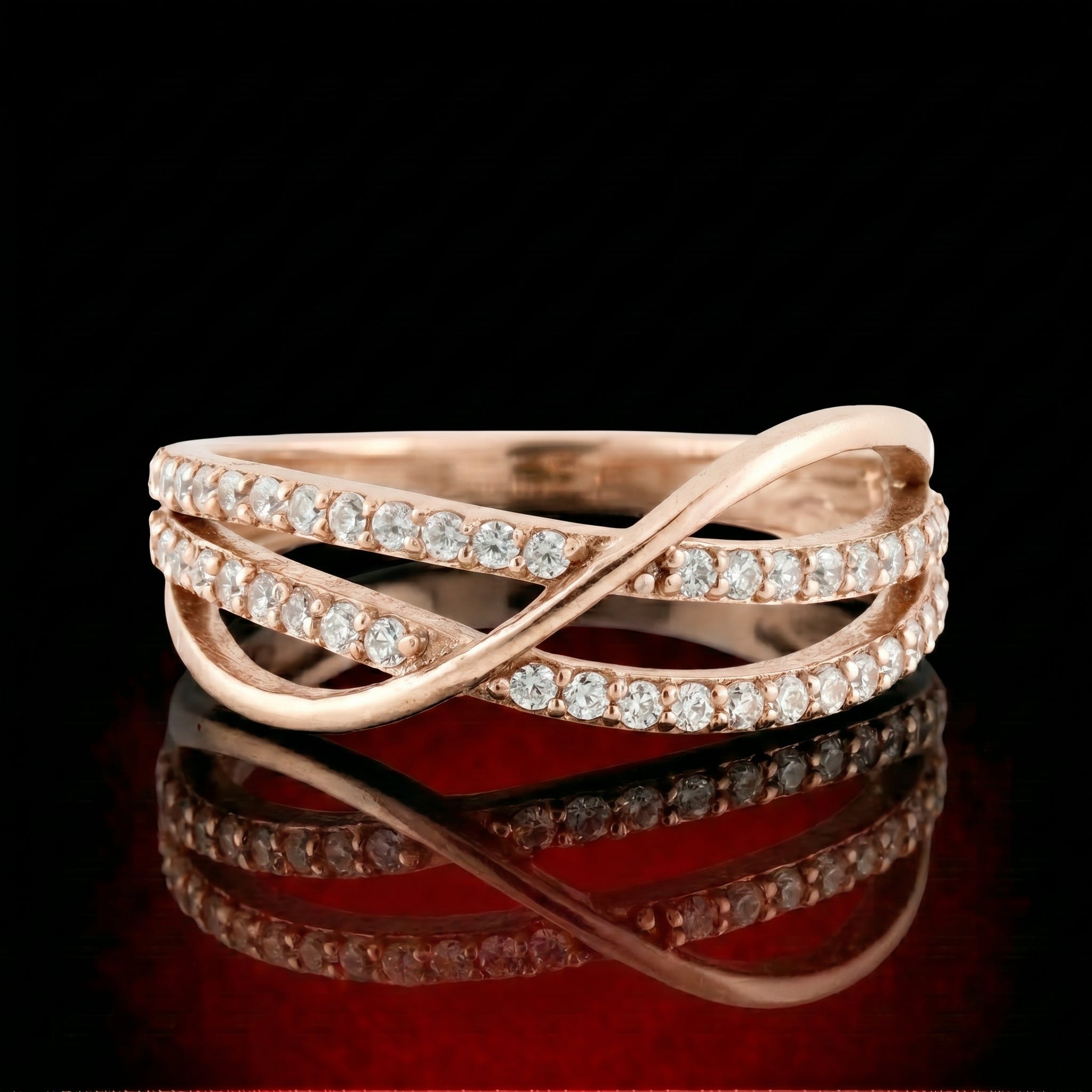 Criss-Cross Pave Band