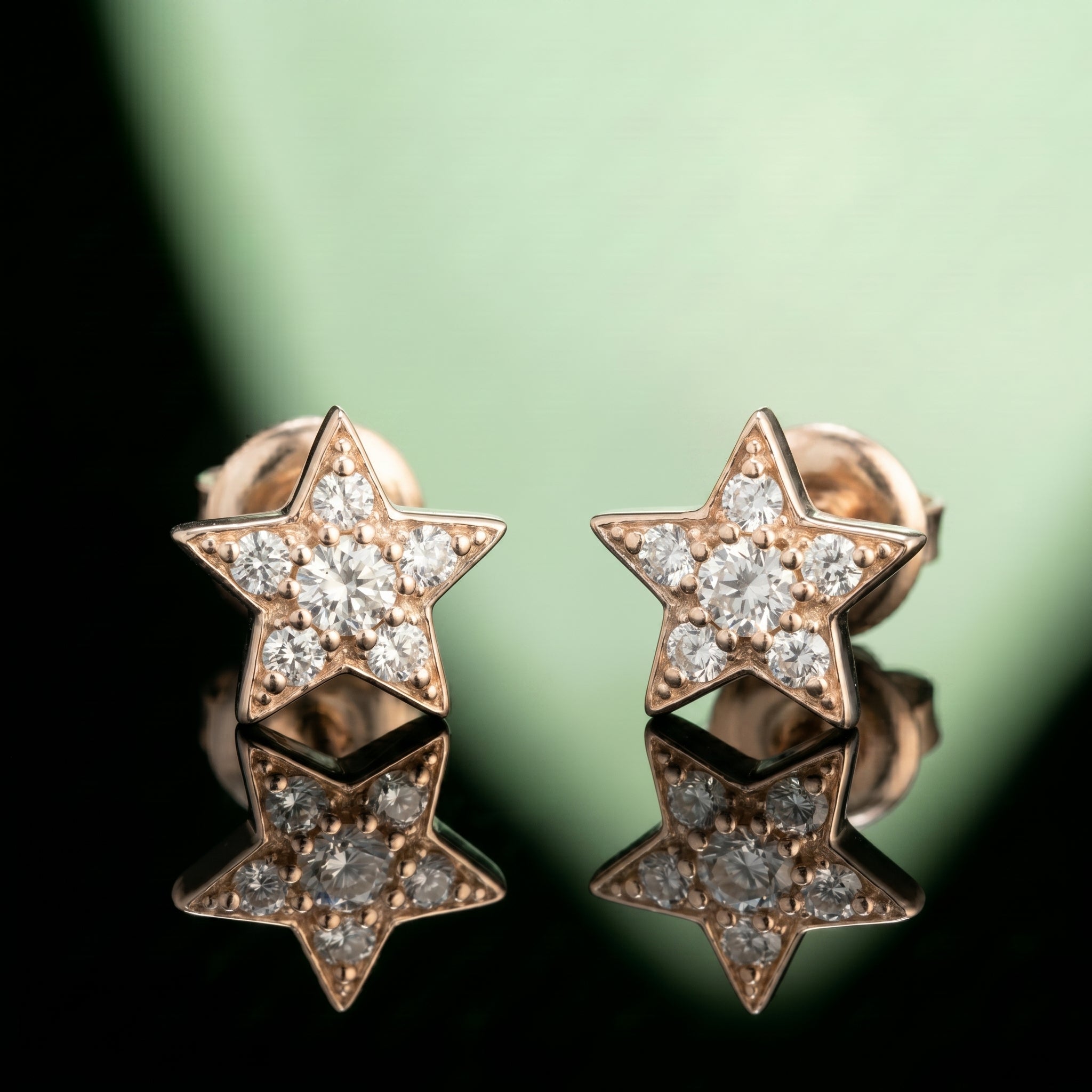 Silver Star Stud Earrings