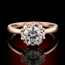 Round Scalloped Halo Ring