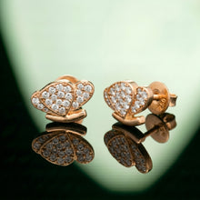 Silver Butterfly Wing Stud Earrings