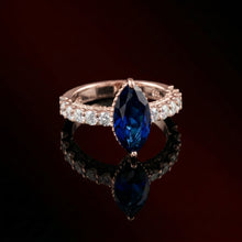 Marquise Sapphire Bypass Ring