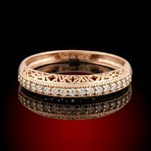 Pave Diamond Filigree Band