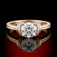 Round Pave Shoulder Solitaire