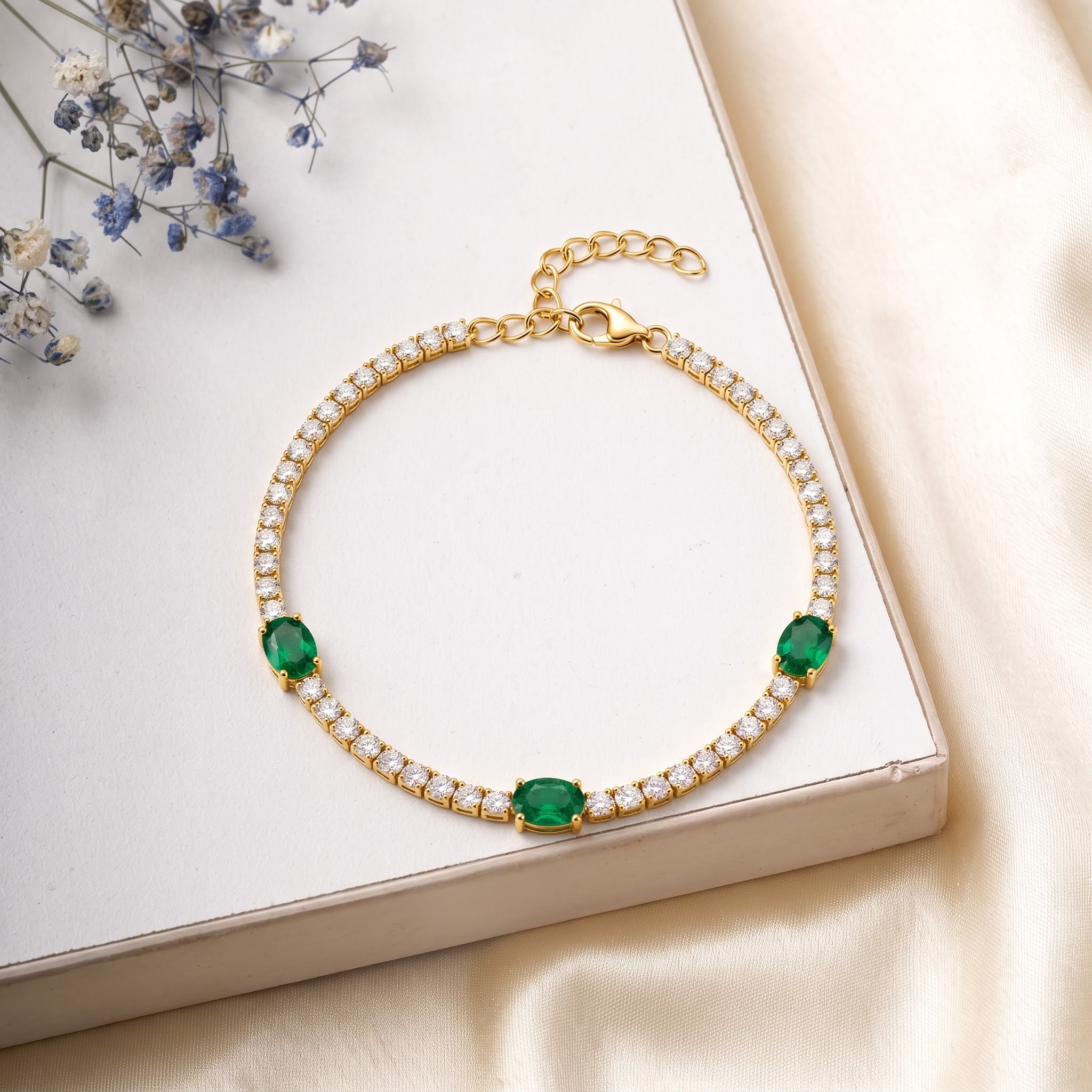 Emerald Trio Bracelet
