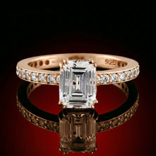 Emerald-Cut Pave Solitaire
