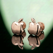 Silver Apple Stud Earrings