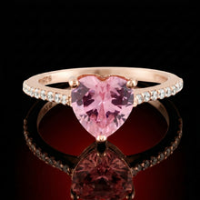 Heart Pink Pave Ring