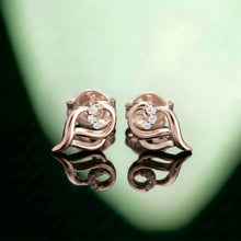 Angel Wing Swirl Stud Earrings