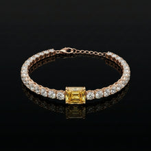 Golden Emerald Cut Bracelet