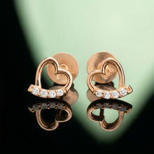 Silver Heart Stud Earrings