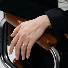 Rose Gold Heart Halo Ring