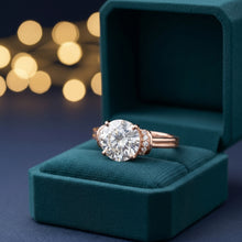 Round Pave Shoulder Solitaire