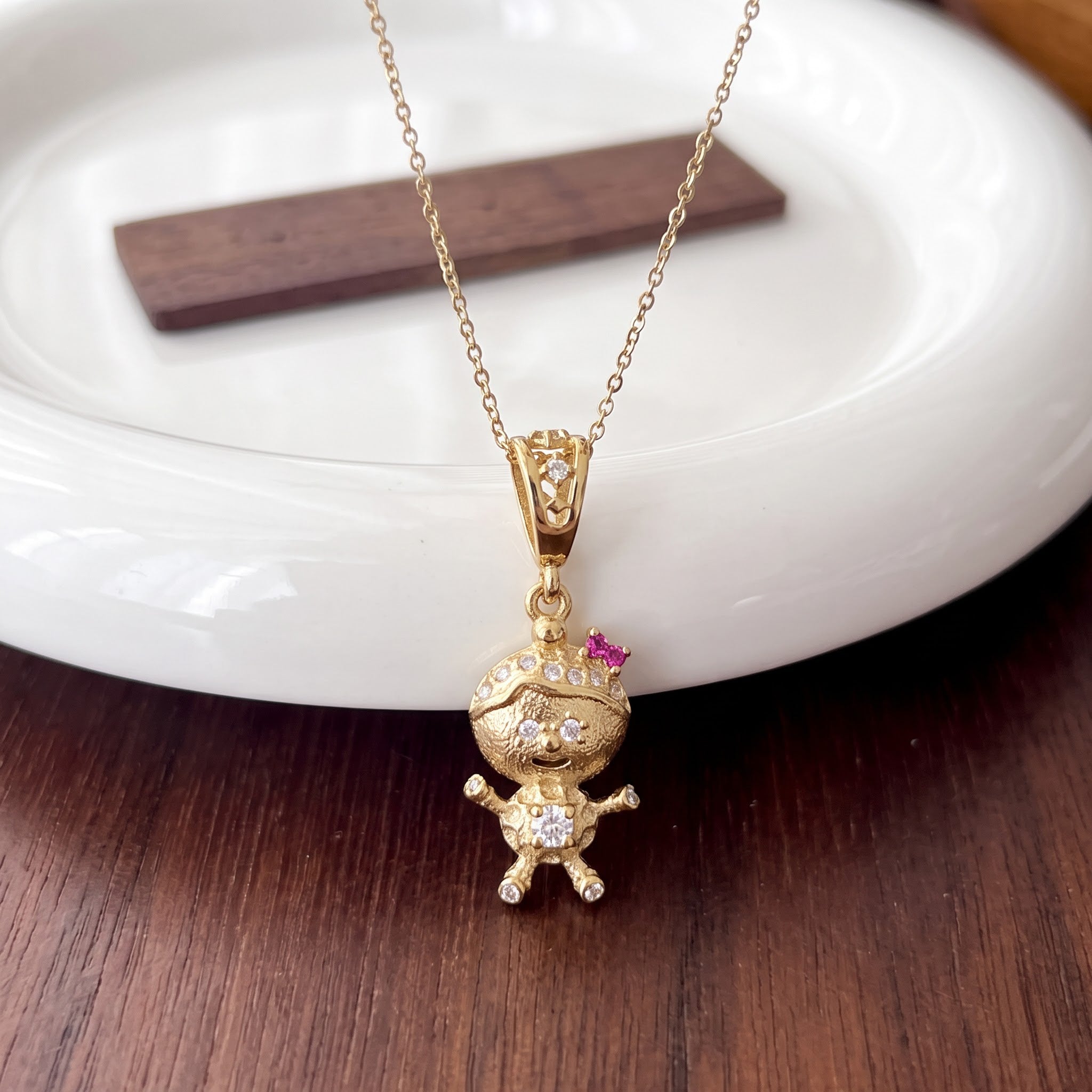 Baby Girl Pendant with Chain