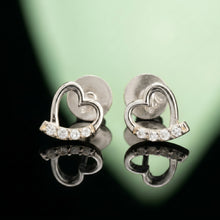 Silver Heart Stud Earrings
