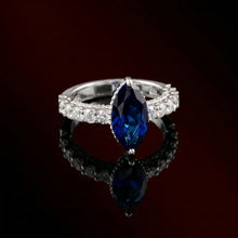Marquise Sapphire Bypass Ring