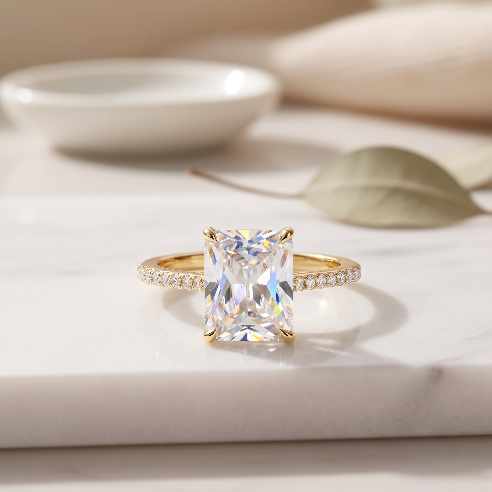Radiant Two-Tone Pave Ring