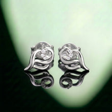 Angel Wing Swirl Stud Earrings