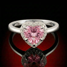 Rose Gold Heart Halo Ring