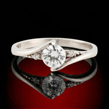 Round Brilliant Bypass Solitaire Ring