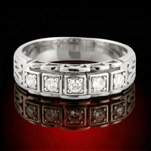 Five-Stone Round Diamond Filigree Band