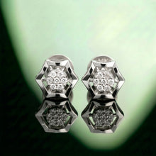 Hexagon Cluster Stud Earrings