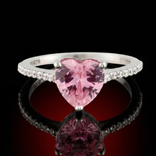 Heart Pink Pave Ring