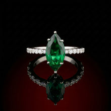 Marquise Emerald Pave Ring