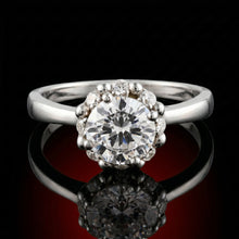 Round Scalloped Halo Ring