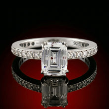 Emerald-Cut Pave Solitaire