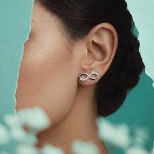 Silver Infinity Stud Earrings