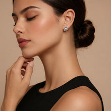 Solitaire Whirlwind Stud Earrings