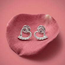 Silver Heart Stud Earrings