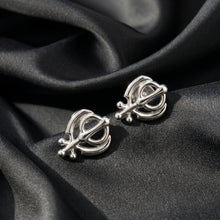 Silver Ik Onkar Stud Earrings