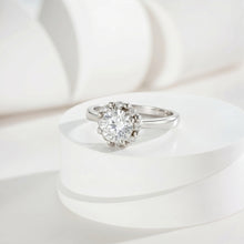 Round Scalloped Halo Ring