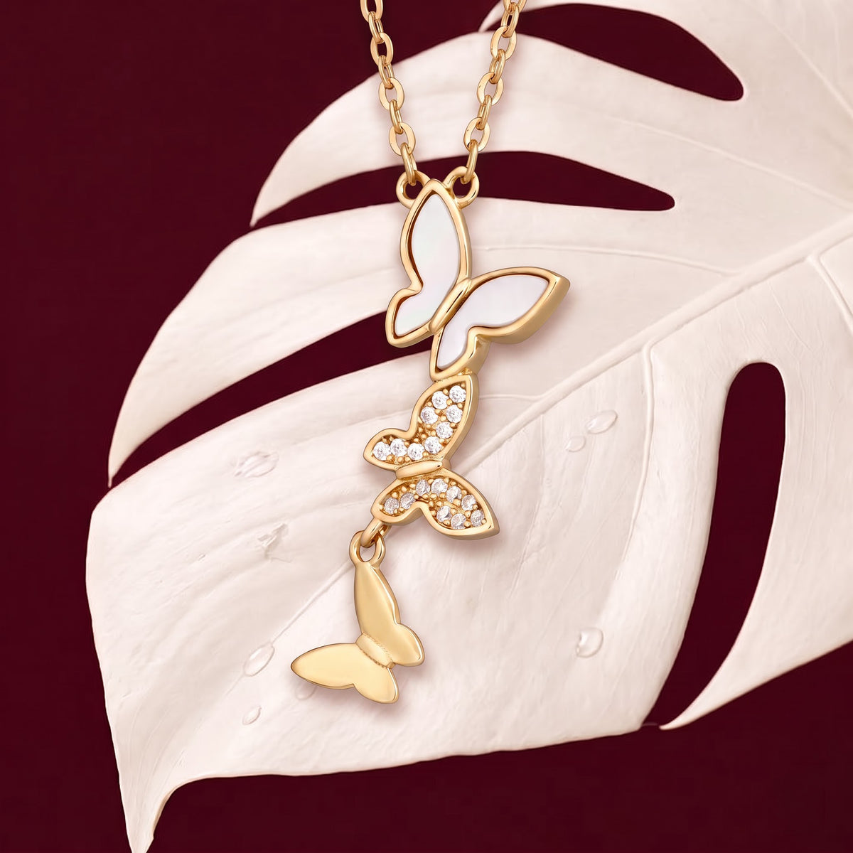 Butterfly Cascade Necklace