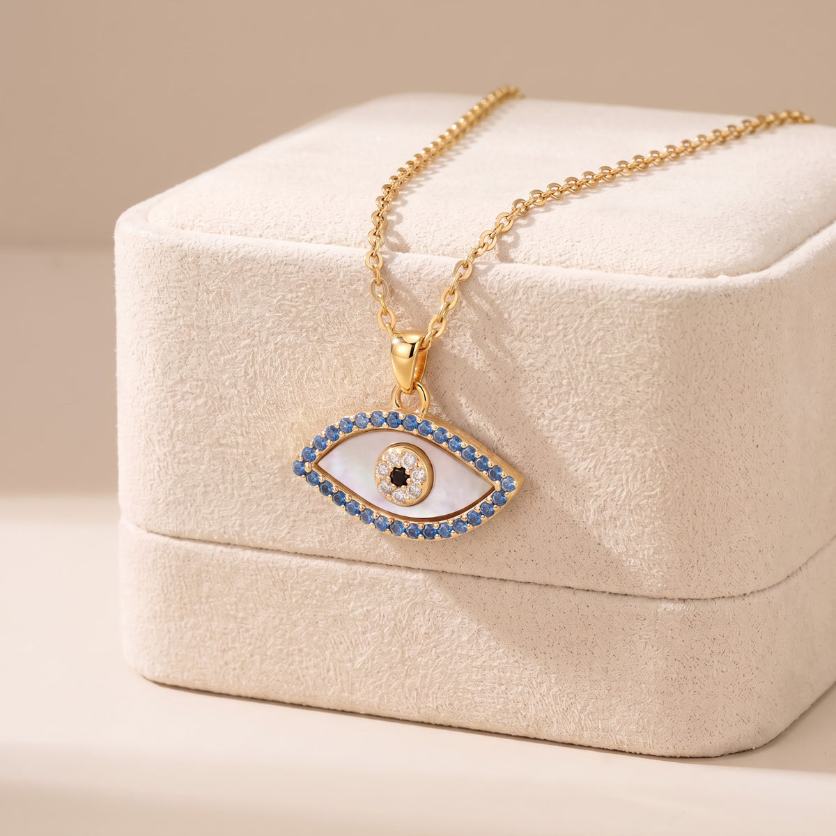 Evil Eye Pearl Necklace