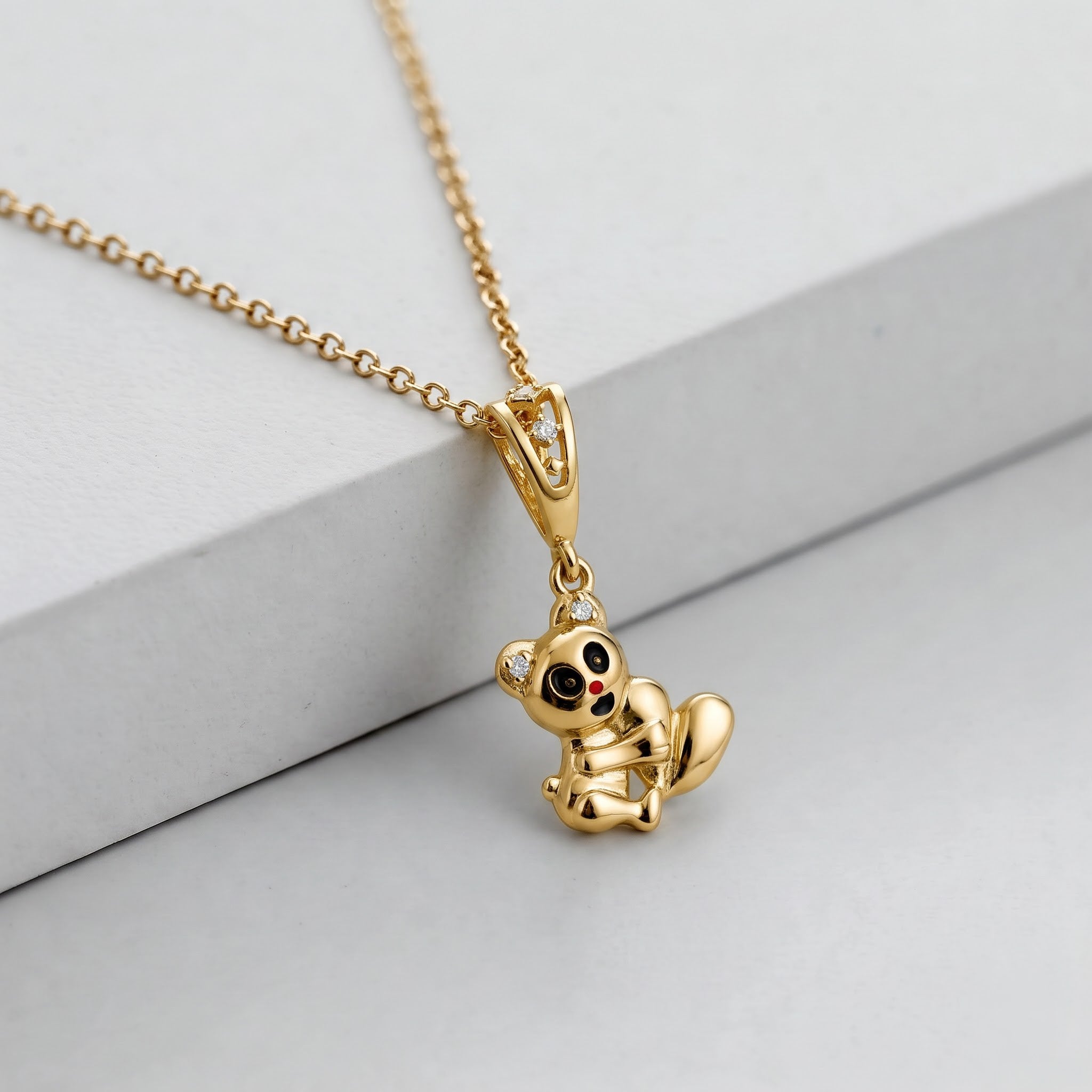Panda Bear Pendant with Chain