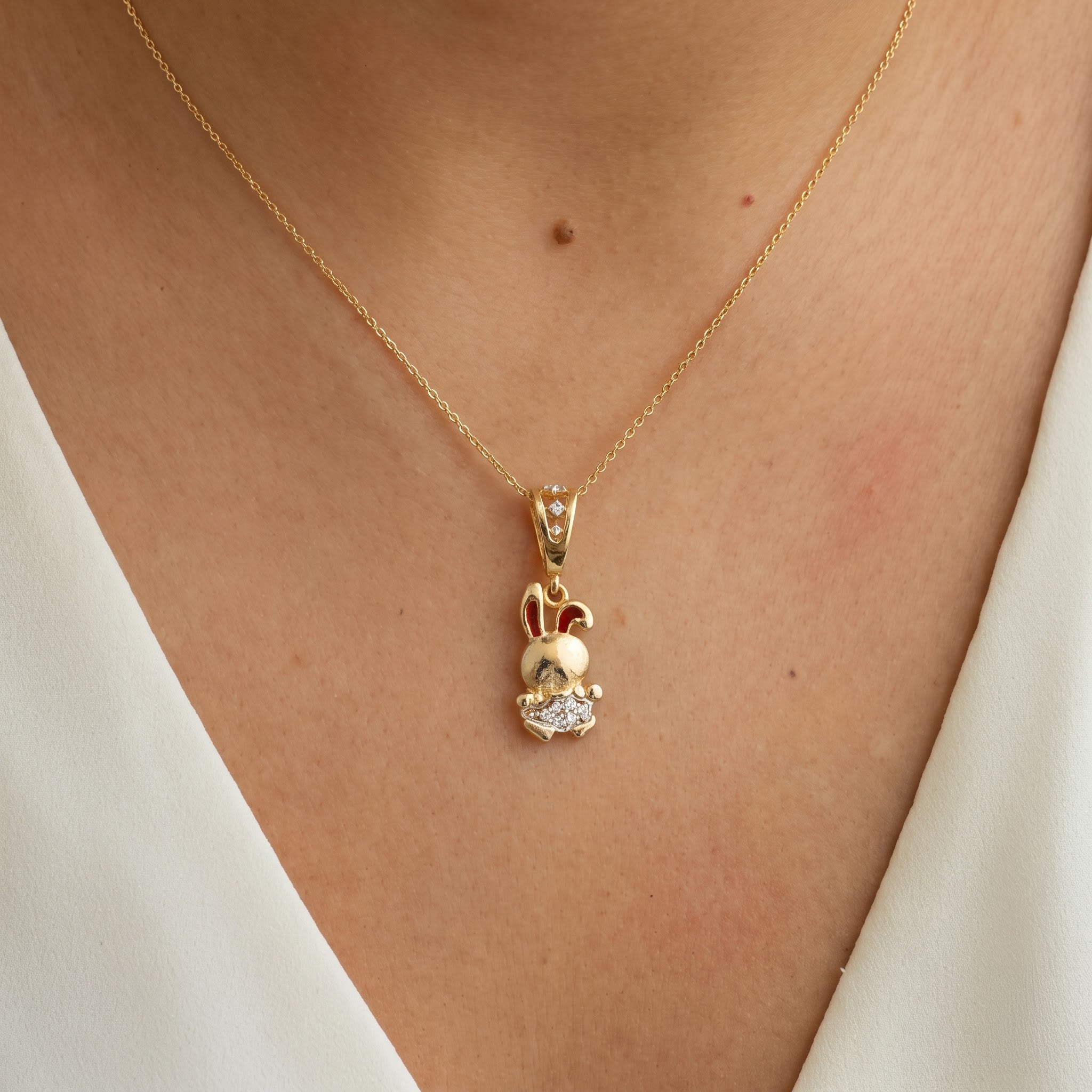 Bunny Pendant with Chain