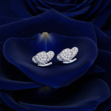Silver Butterfly Wing Stud Earrings